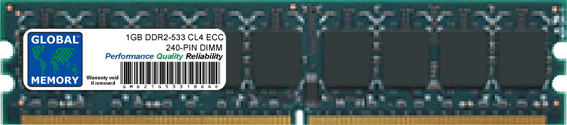 1GB DDR2 533MHz PC2-4200 240-PIN ECC DIMM (UDIMM) MEMORY RAM FOR COMPAQ SERVERS/WORKSTATIONS